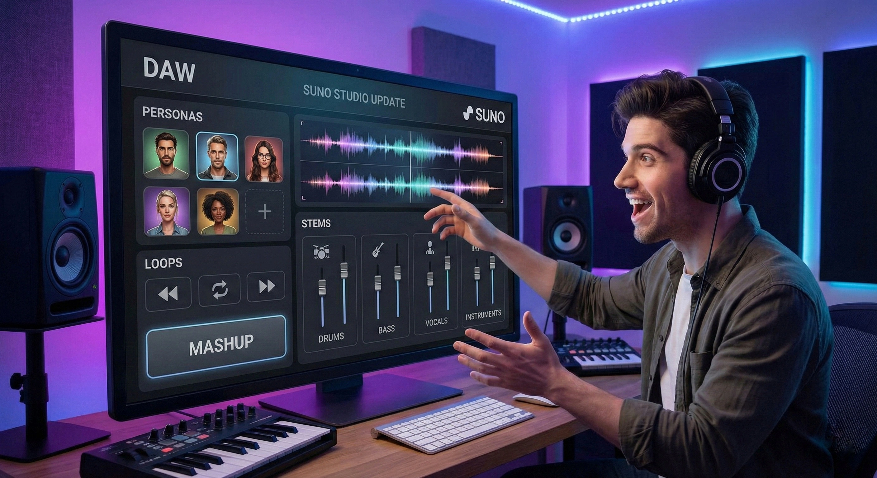 Suno Studio Update: Personas, Loops, & Stems Explained